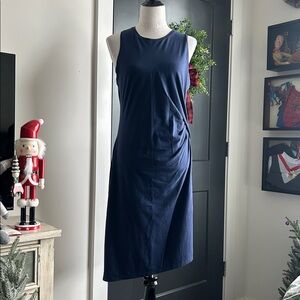 Michael Kors M navy blue stretch sleeveless dress